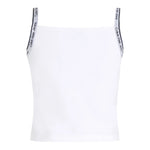 Calvin Klein Canotta Tinta Unita con Logo per Bambina IG0IG02436 BIANCO CALVIN KLEIN 