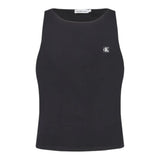 Calvin Klein Canotta Tinta Unita con Logo per Bambina IG0IG02488 NERO CALVIN KLEIN 