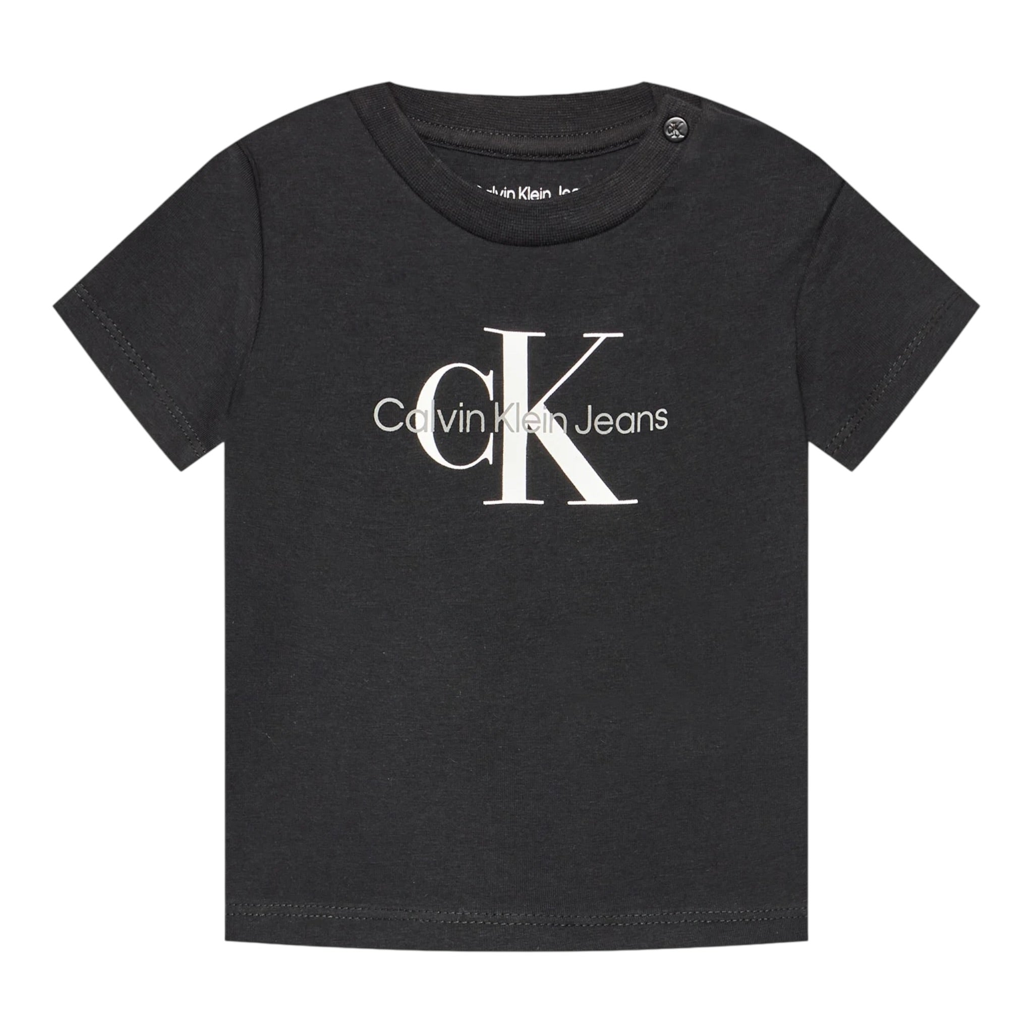 Calvin Klein T-Shirt tinta unita con Logo Nero per Neonato IN0IN00001XX NERO CALVIN KLEIN 