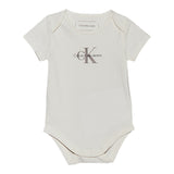 Calvin Klein Body Tinta Unita Mezza Manica per Neonato IN0IN00014 CREMA CALVIN KLEIN 