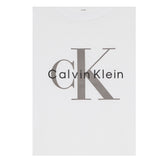 Calvin Klein T-Shirt Girocollo Tinta Unita con Logo per Bambino IN0IN0001J BIANCO CALVIN KLEIN 