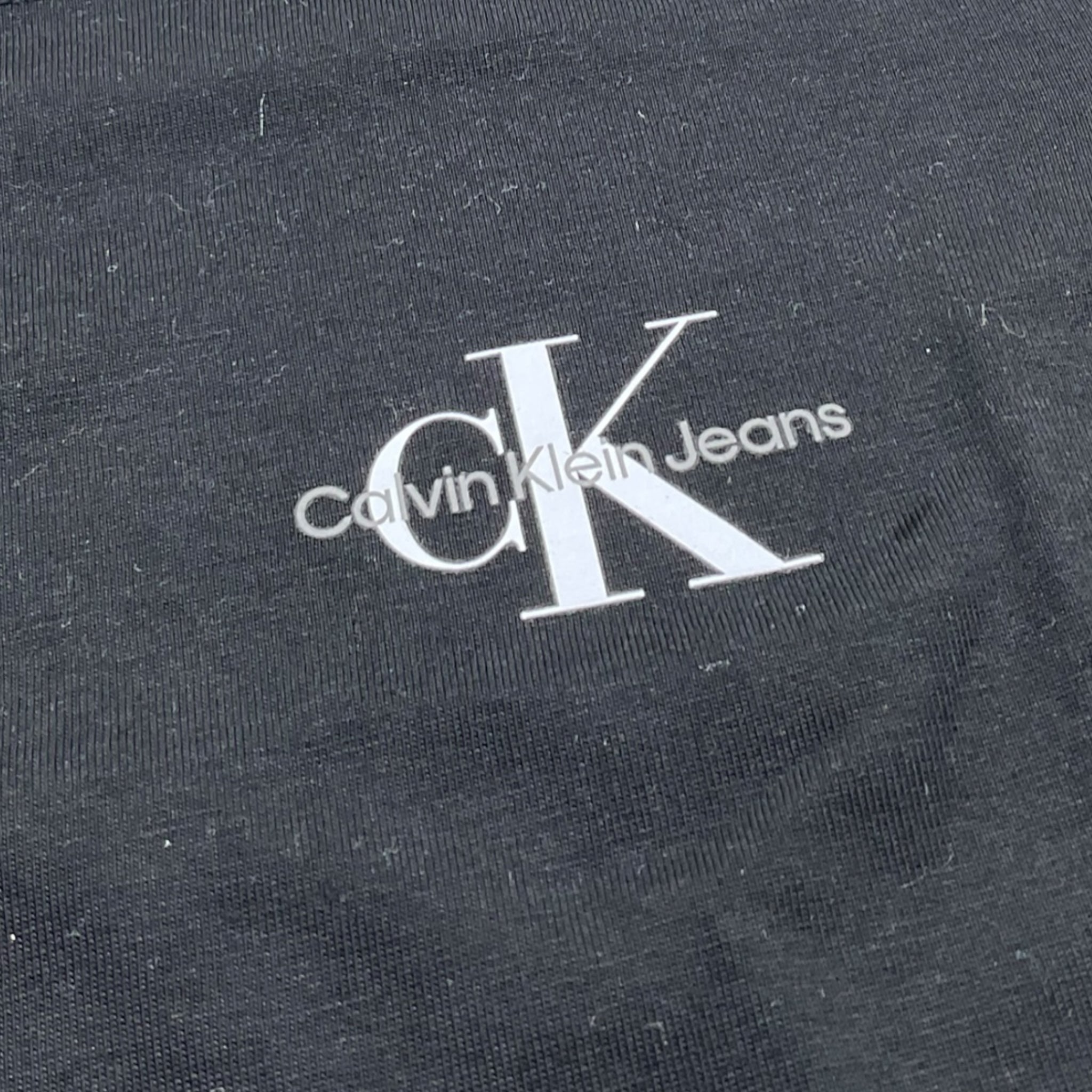 Calvin Klein T-Shirt Girocollo Tinta Unita con Logo per Bambino IU0IU00678 NERO CALVIN KLEIN 
