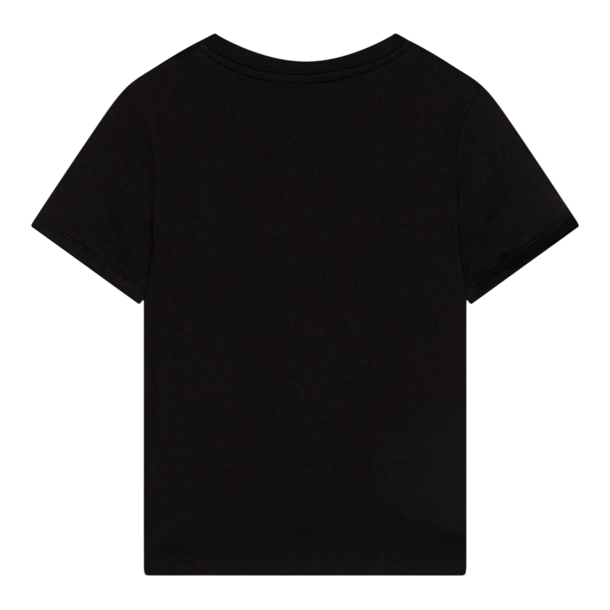 Calvin Klein T-Shirt Girocollo Tinta Unita con Stampa per Bambino IU0IU00682 NERO CALVIN KLEIN 