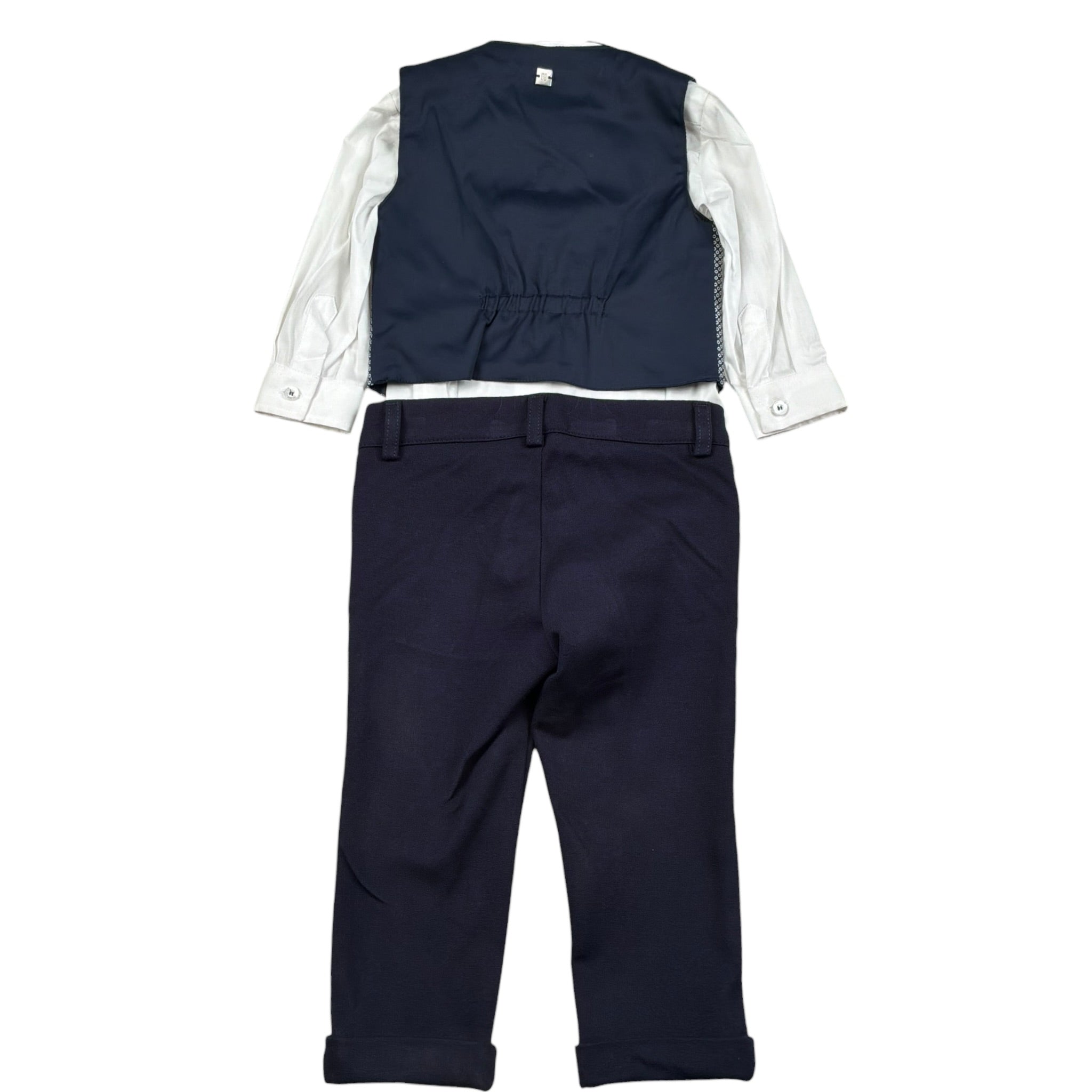 Carlo Pignatelli Completo 4 Pezzi Camicia-Gilet-Papillion-Pantalone per Neonato COMC91102BL BLU CARLO PIGNATELLI 