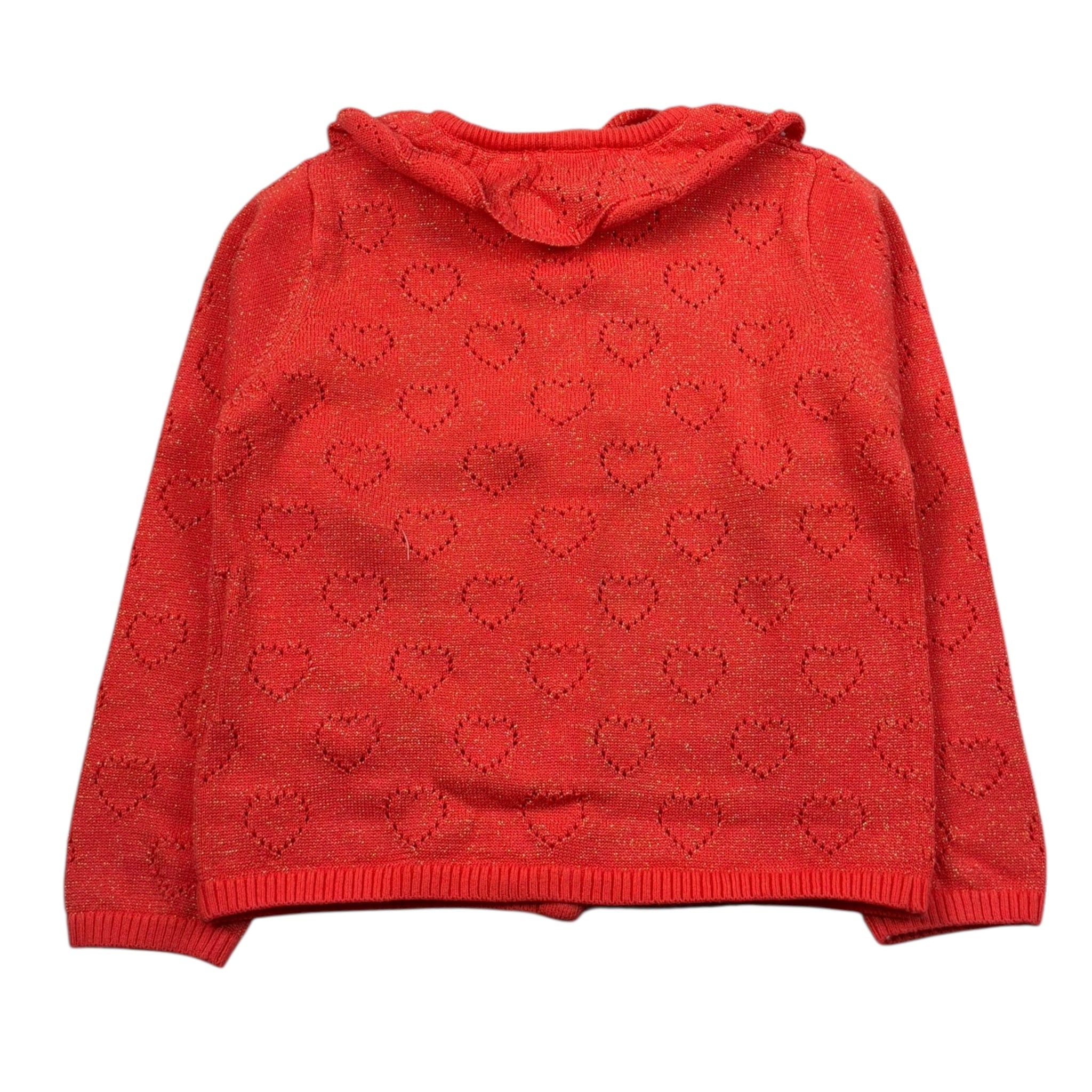 Carre'Ment Beau Cardigan Tinta Unita con Trafori per Neonata Y05219 CORALLO CARRE'MENT BEAU 