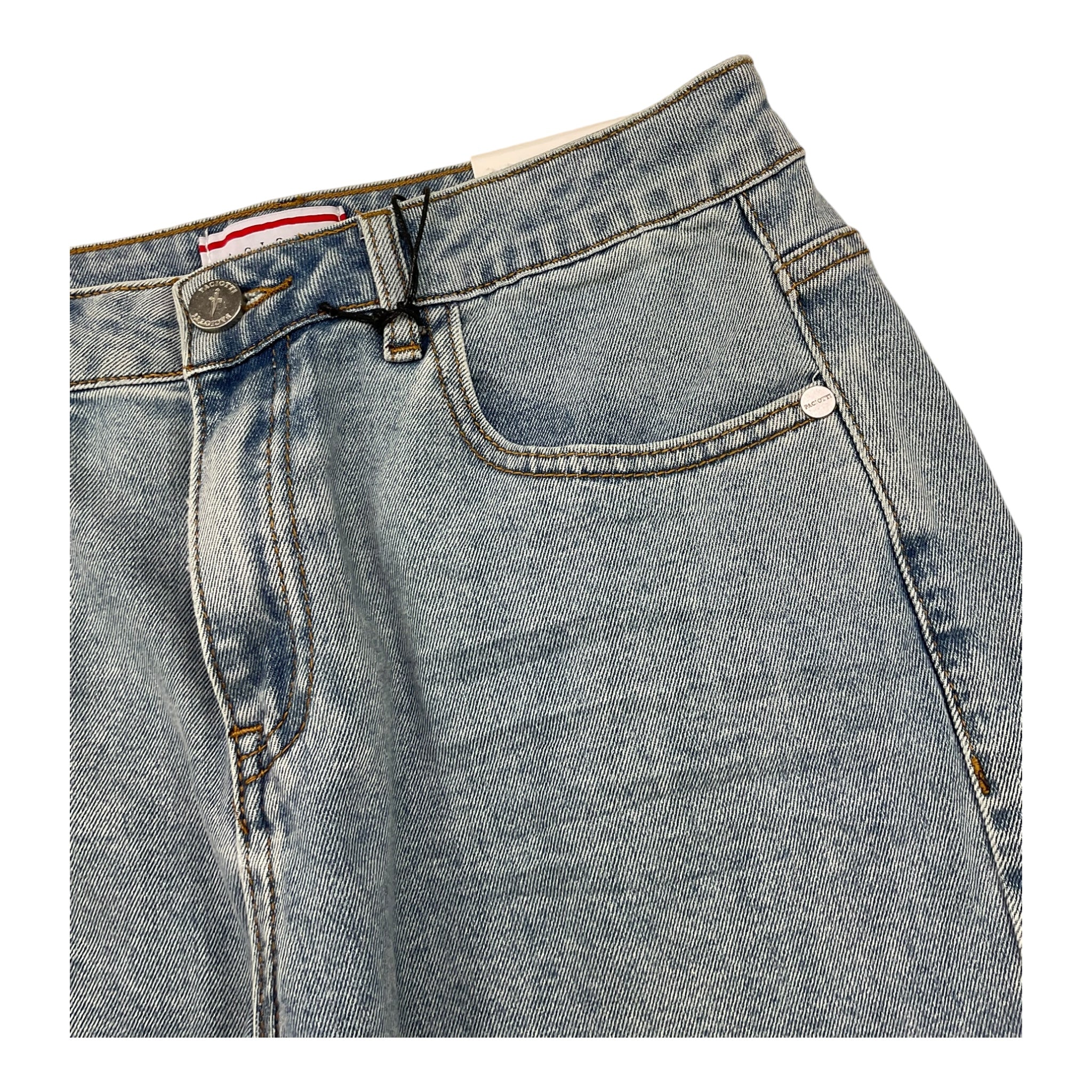 Cesare Paciotti Bermuda In Denim Tinta Unita per Bambino BFP5161B AZZURRO CESARE PACIOTTI 