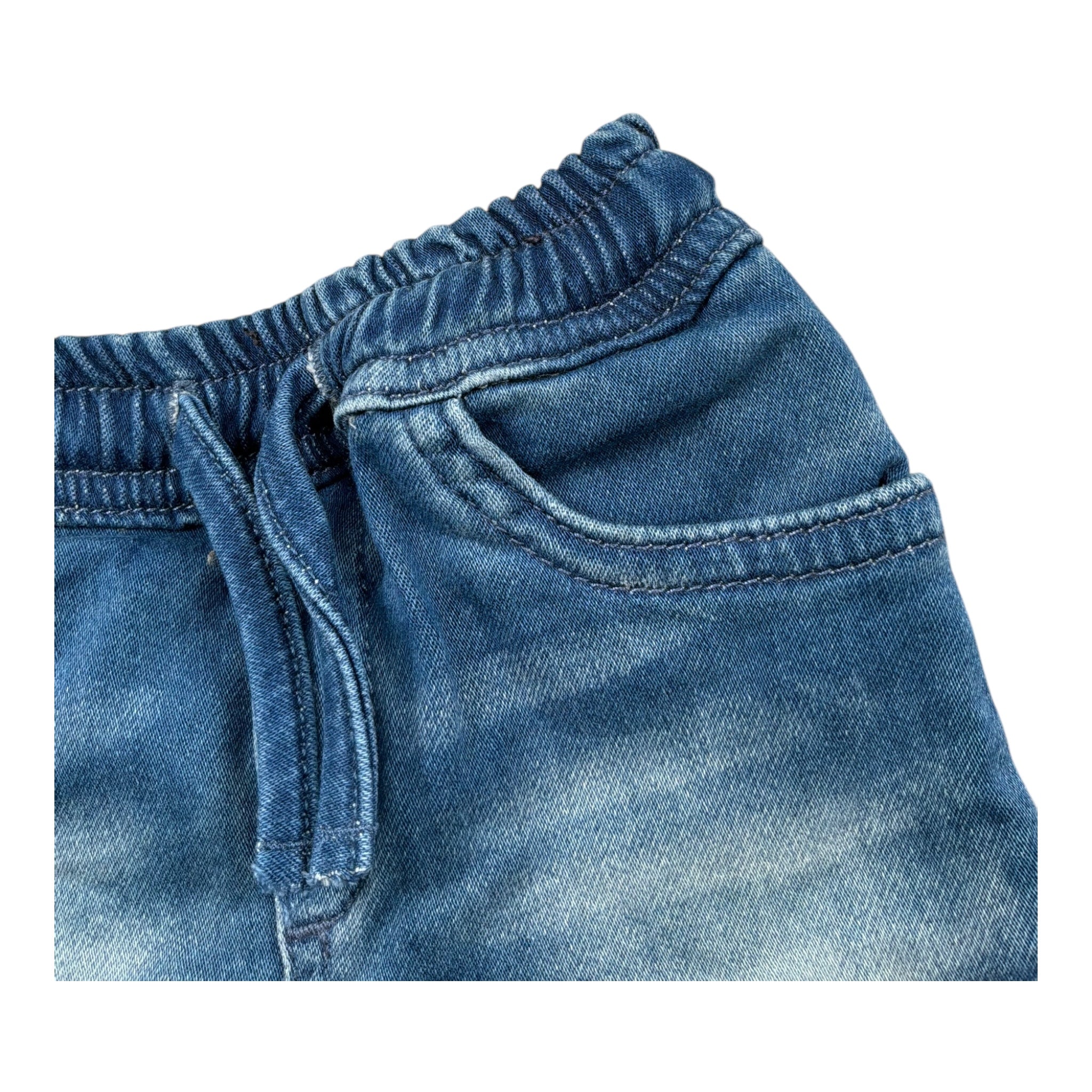 Cesare Paciotti Bermuda In Denim Tinta Unita con Elastico In Vita per Neonato BMP5101JXXN BLU CESARE PACIOTTI 
