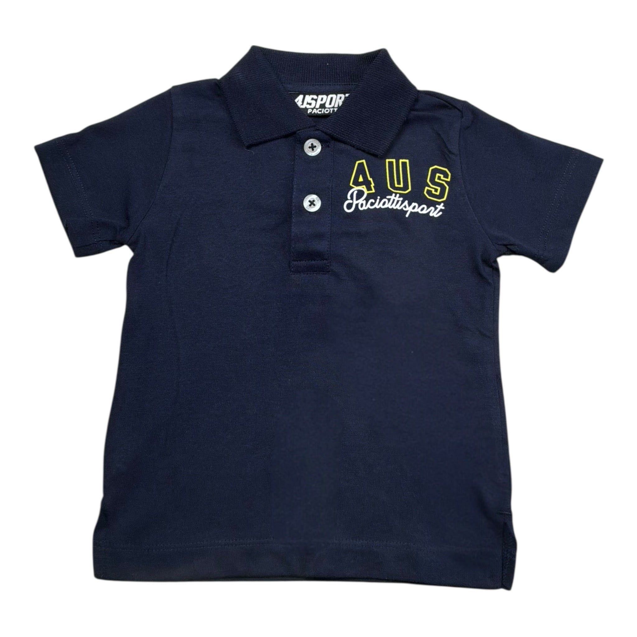 Cesare Paciotti Polo Mezza Manica Tinta Unita con Stampa per Neonato PLP0102N BLU CESARE PACIOTTI 