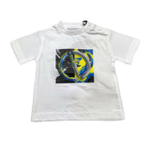 Cesare Paciotti T-Shirt Girocollo Tinta Unita con Stampa per Neonato TSP5107B BIANCO CESARE PACIOTTI 