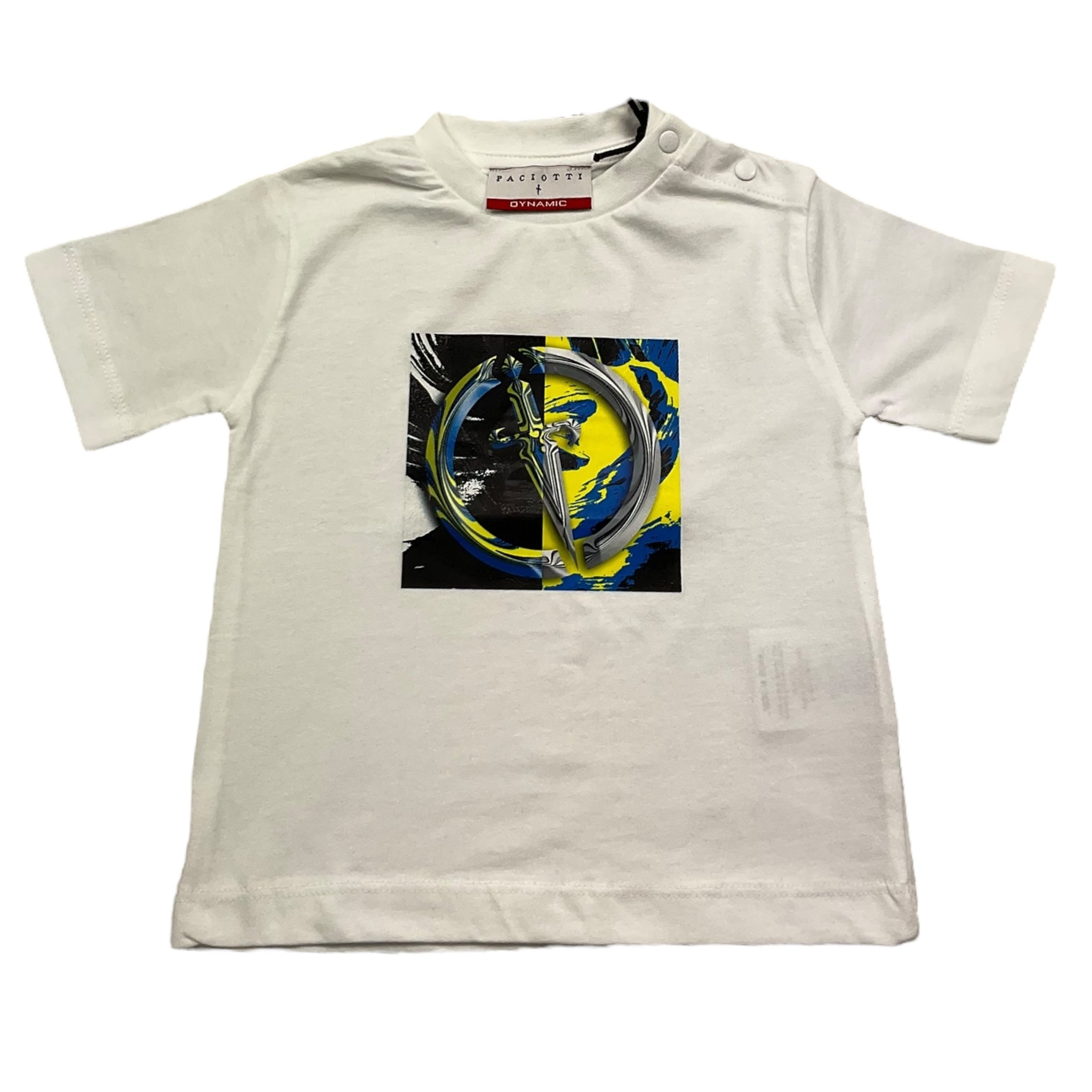 Cesare Paciotti T-Shirt Girocollo Tinta Unita con Stampa per Neonato TSP5107BX BIANCO CESARE PACIOTTI 