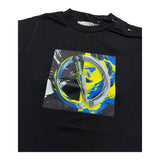 Cesare Paciotti T-Shirt Girocollo Tinta Unita con Stampa per Neonato TSP5107BX NERO CESARE PACIOTTI 