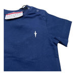 Cesare Paciotti T-Shirt Girocollo Tinta Unita con Stampa per Neonato TSP515B BLU CESARE PACIOTTI 