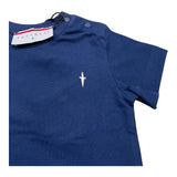 Cesare Paciotti T-Shirt Girocollo Tinta Unita con Stampa per Neonato TSP515B BLU CESARE PACIOTTI 