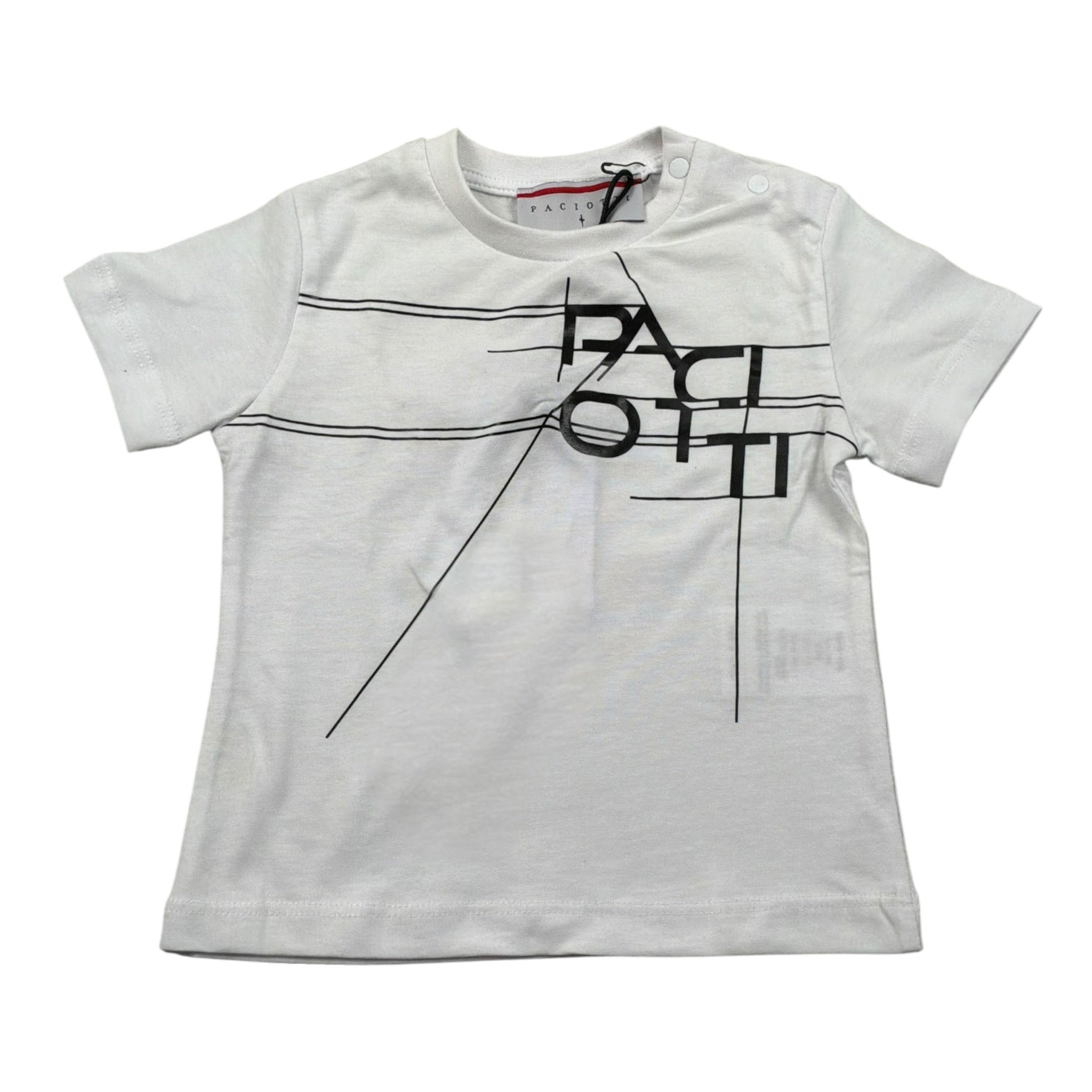 Cesare Paciotti T-Shirt Girocollo tinta unita con Stampa Bianco per Neonato TSP5165BNXXX BIANCO CESARE PACIOTTI 
