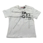Cesare Paciotti T-Shirt Girocollo tinta unita con Stampa Bianco per Bambino TSP5165BXXX BIANCO CESARE PACIOTTI 
