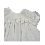 Chicchi Volanti Abito Mezza Manica tinta unita Bianco per Bambina CTW04 BIANCO CHICCHI VOLANTI 