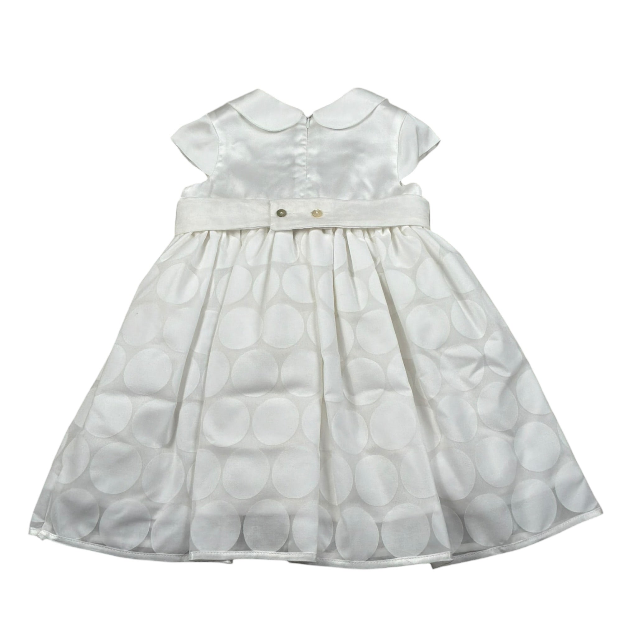 Chicchi Volanti Abito Mezza Manica tinta unita Bianco per Bambina CTW06 BIANCO CHICCHI VOLANTI 