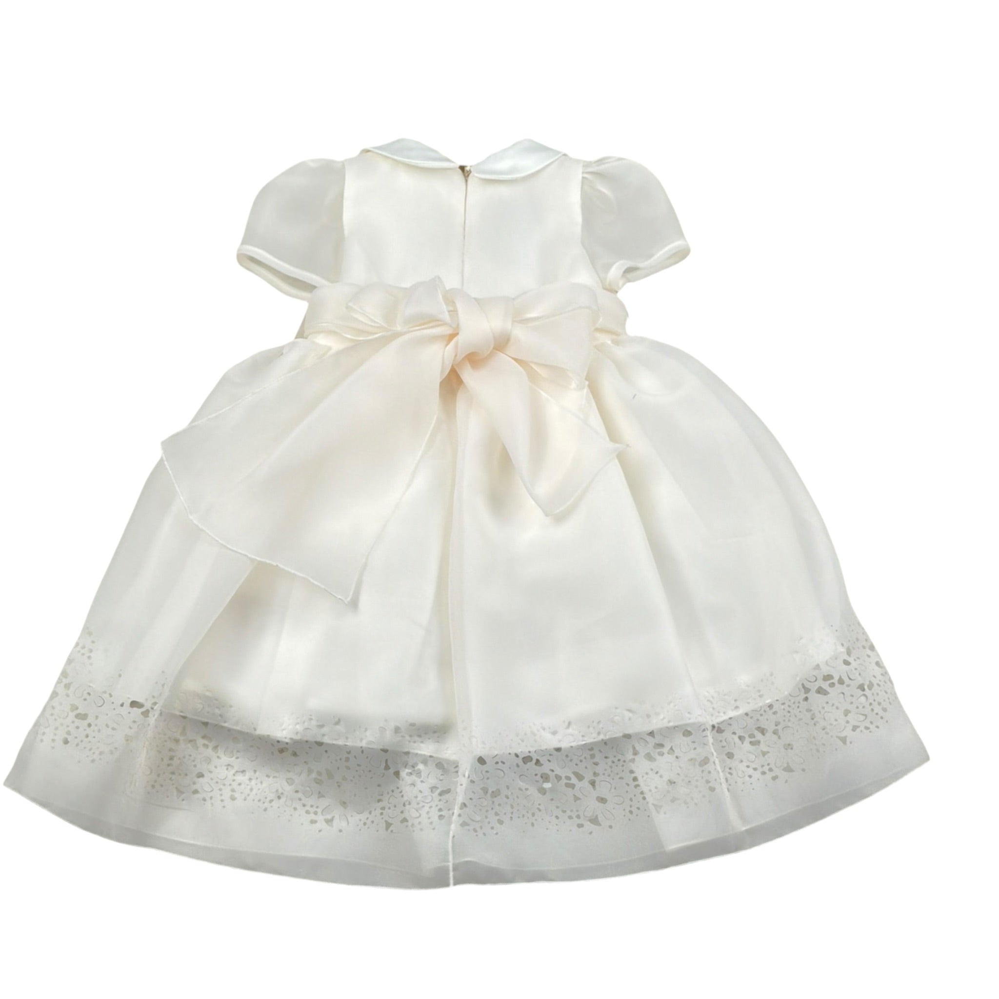 Childrenfashionatelier Abito Cerimonia Tinta Unita Mezza Manica per Neonata 201AB ROSA CHILDRENFASHIONATELIER 