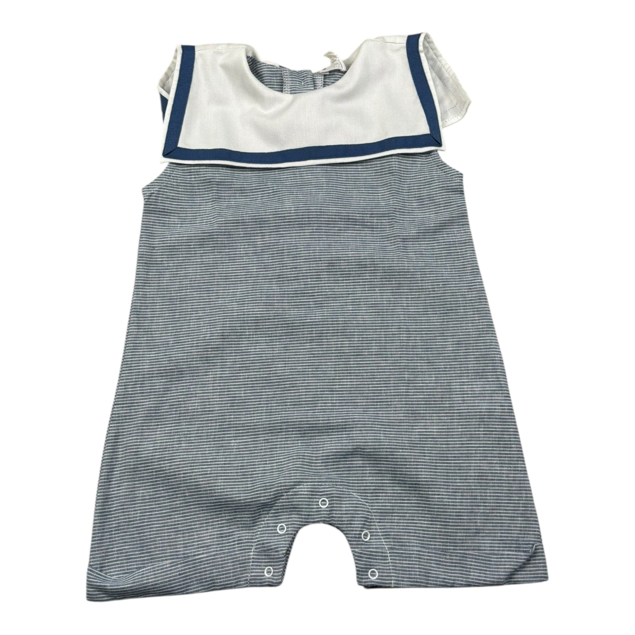 Coccode Pagliaccetto Mezza Manica Fantasia A Righe per Neonato C55142 BLU COCCODE 