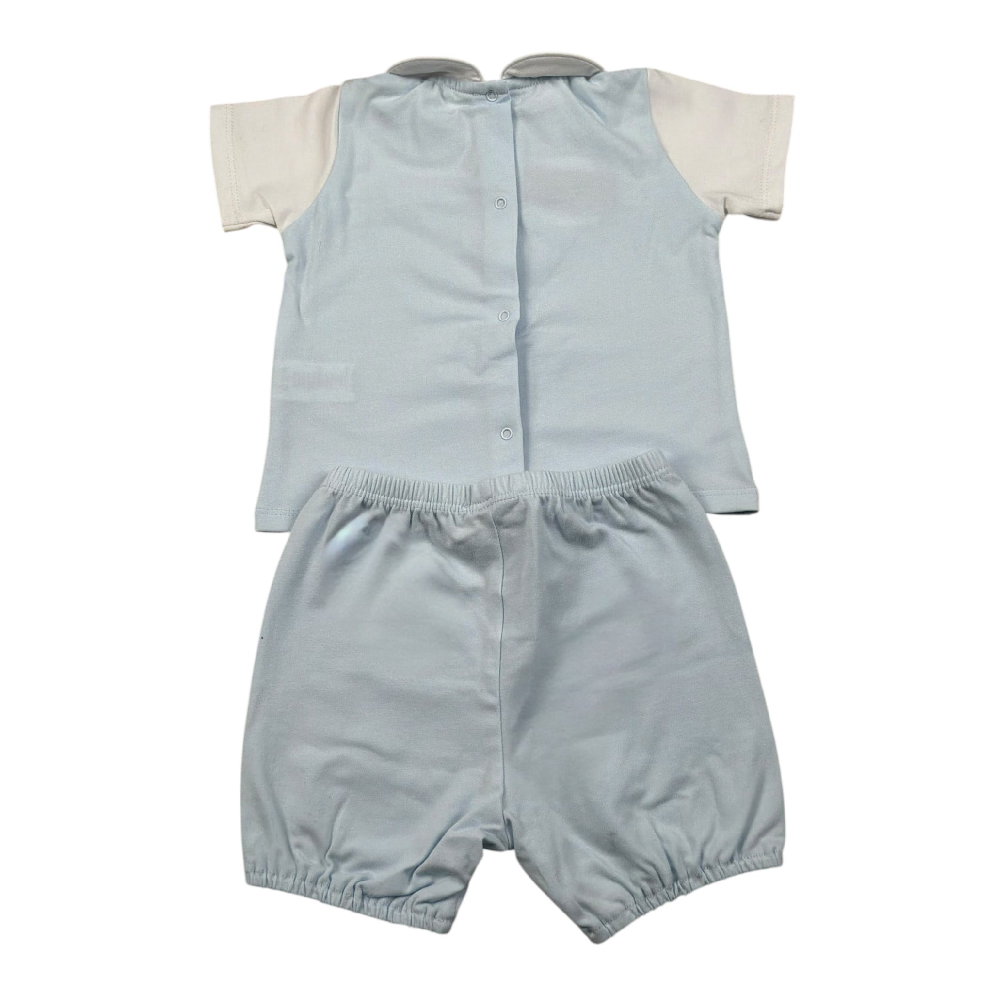 Coccode Completo 2 Pezzi T-Shirt-Culotte Tinta Unita per Neonato C551677 AZZURRO COCCODE 
