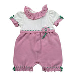 Colori Chiari Pagliaccetto Mezza Manica Bicolore per Neonata FF645968 BIANCO/ROSA COLORI CHIARI 