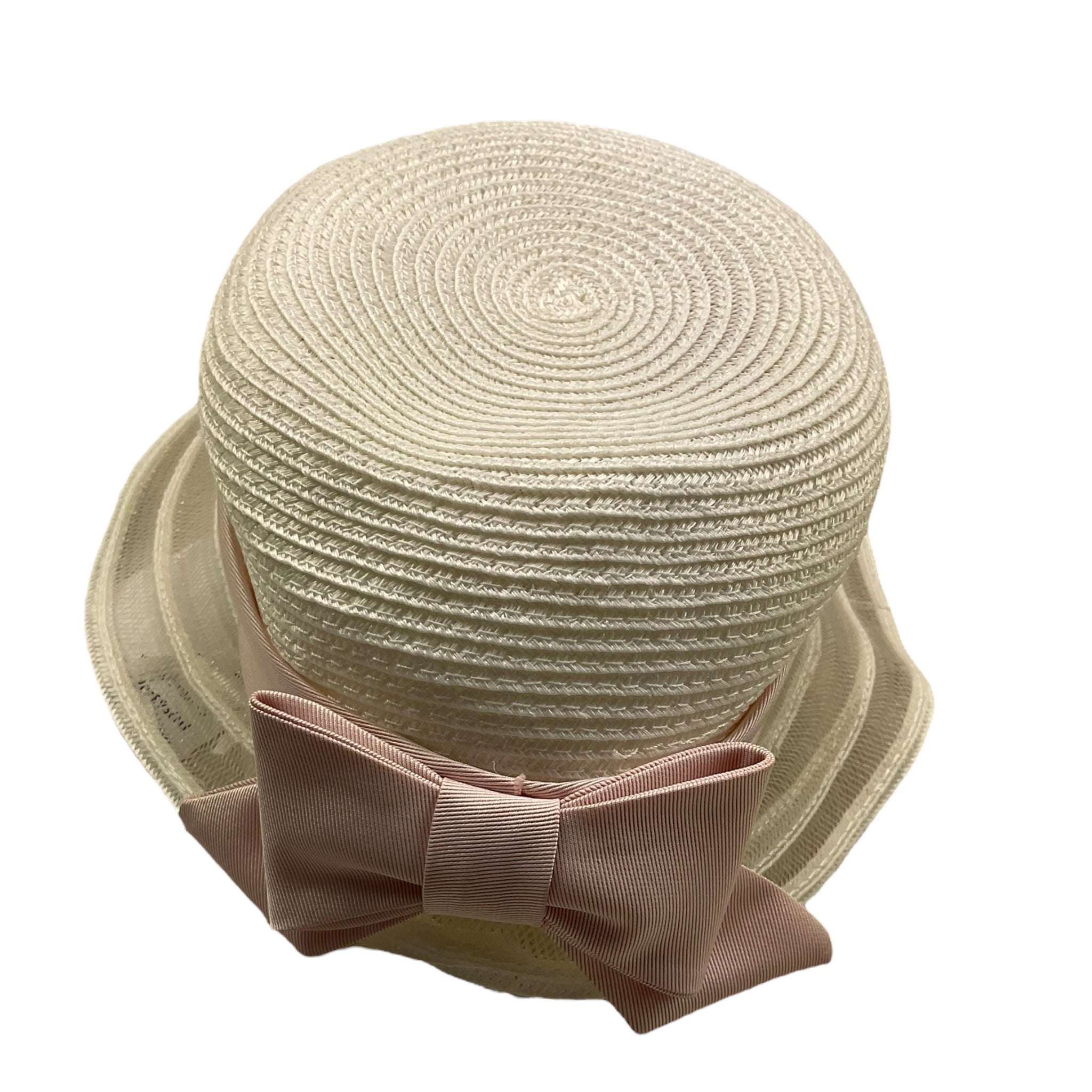 Colori Chiari Cappello In Paglia Tinta Unita con Applicazioni per Neonata FN996340 PANNA COLORI CHIARI 