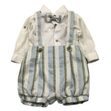 Colori Chiari Completo 3 Pezzi Camicia-Salopette-Papillon per Neonato MN308100 BIANCO COLORI CHIARI 