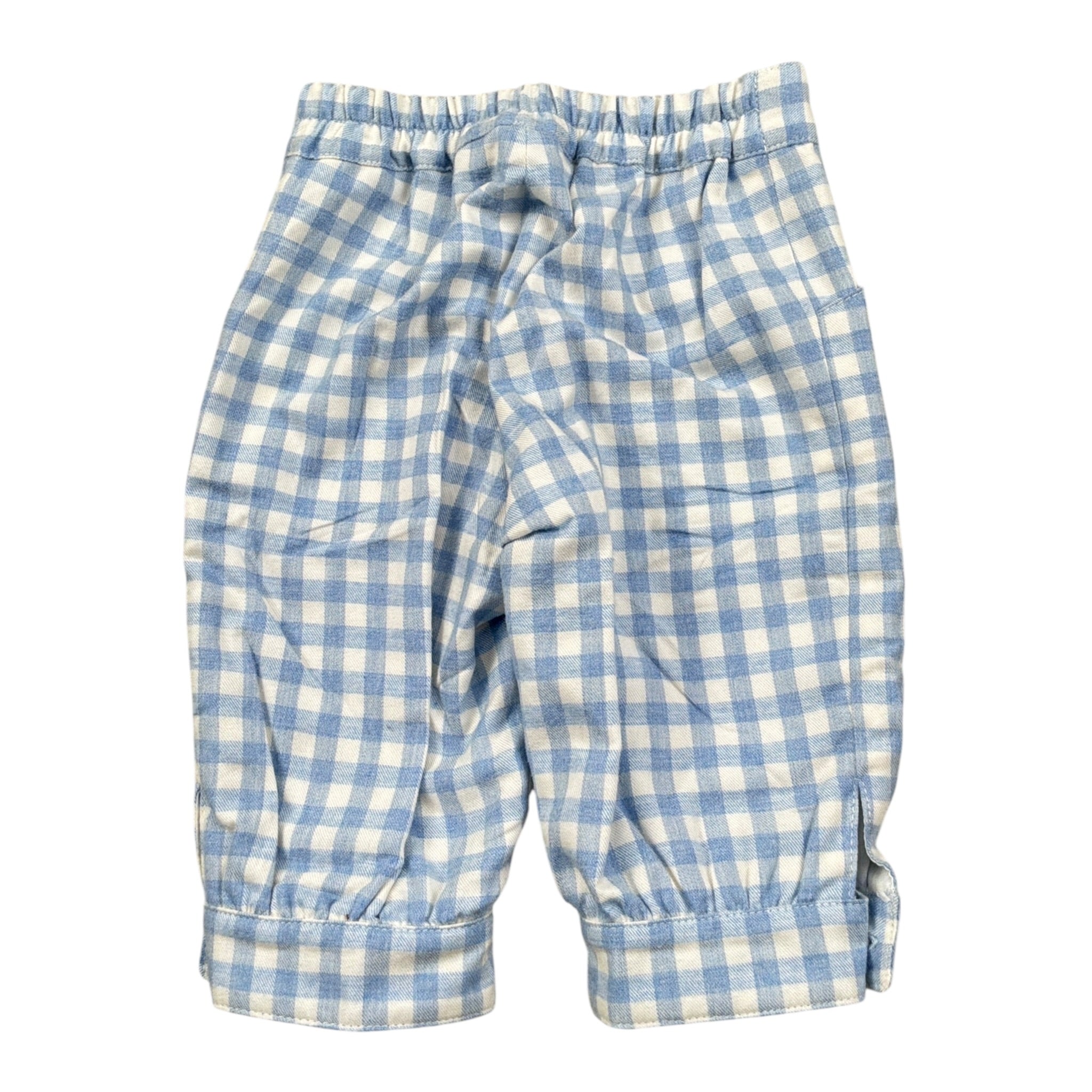 Colori Chiari Completo 2 Pezzi Camicia-Pantalone Bicolore con Fantasia A Quadri Bianco/Azzurro per Neonato MN403080 BIANCO/AZZURRO COLORI CHIARI 