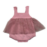Cnd Pagliaccetto Tinta Unita con Tulle per Neonata 55937010 ROSA CND 