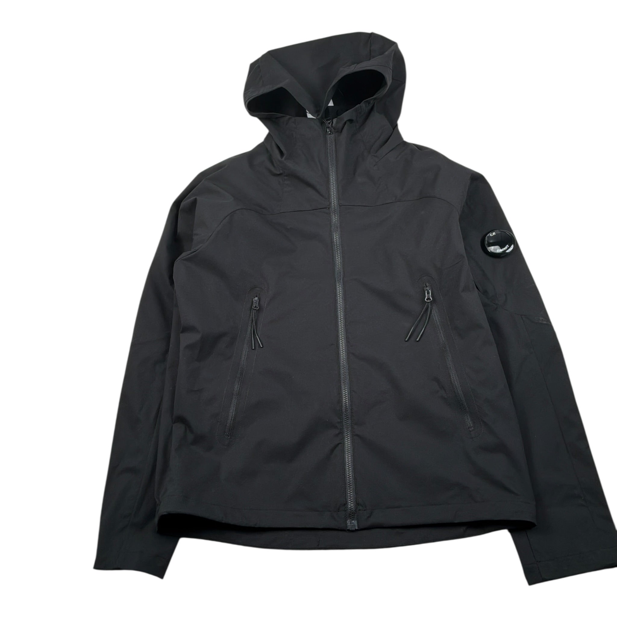 C.P. Company Giubbino tinta unita con Cappuccio Nero per Bambino CMS001 NERO C.P. COMPANY 