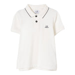 C.P. Company Polo Mezza Manica Tinta Unita per Bambino CNM000 PANNA C.P. COMPANY 