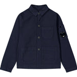 C.P. Company Camicia Manica Lunga Tinta Unita per Bambino CUA000 BLU C.P. COMPANY 