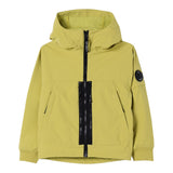C.P. Company Giubbino Tinta Unita con Zip E Cappuccio per Bambino CUS00V VERDE ACIDO C.P. COMPANY 