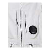 C.P. Company Giubbino Tinta Unita Smanicato con Zip per Bambino CUS00X BIANCO C.P. COMPANY 