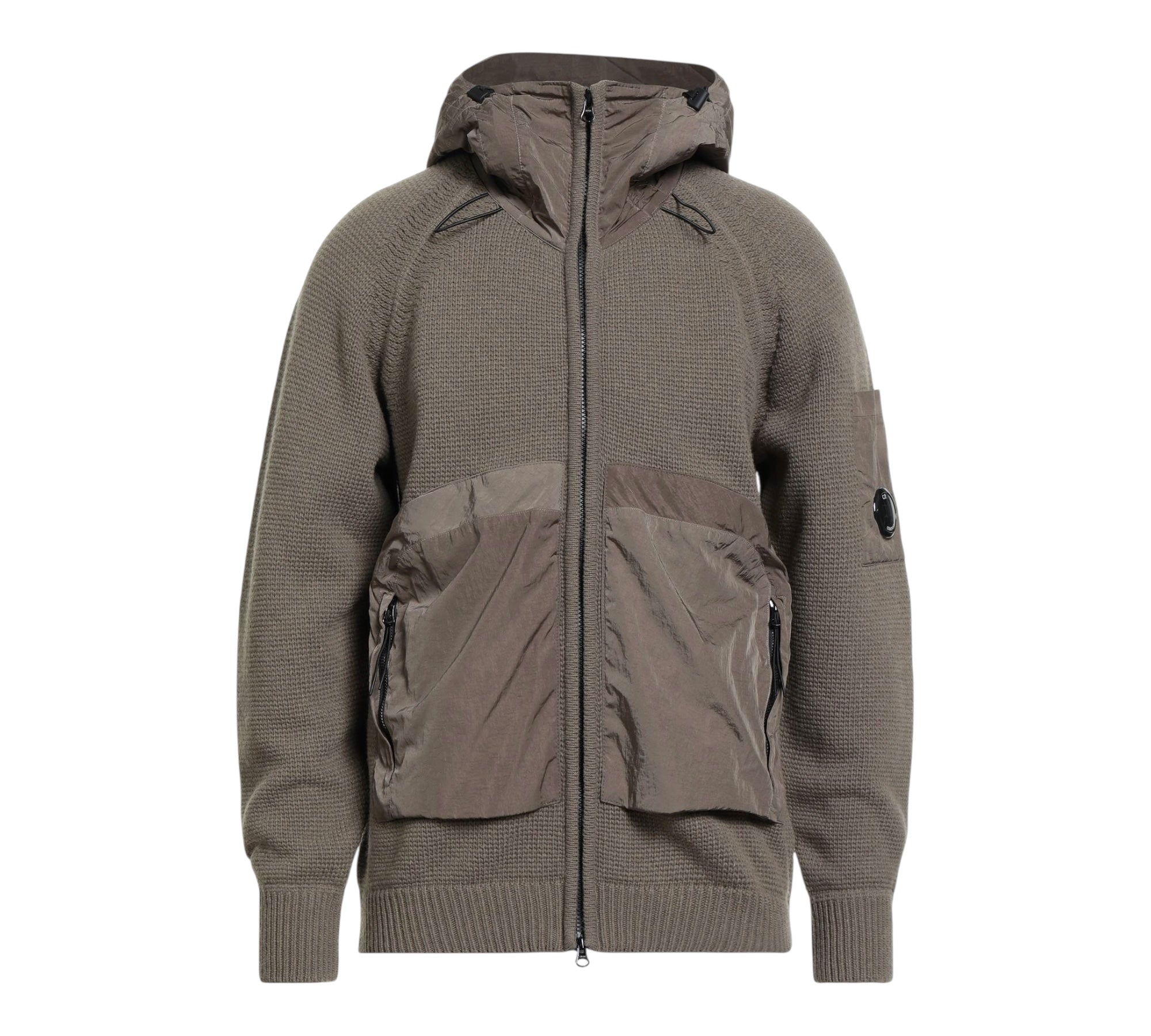 C.P. Company Felpa con Zip E Cappuccio Tinta Unita per Bambino CUW00E VERDE C.P. COMPANY 