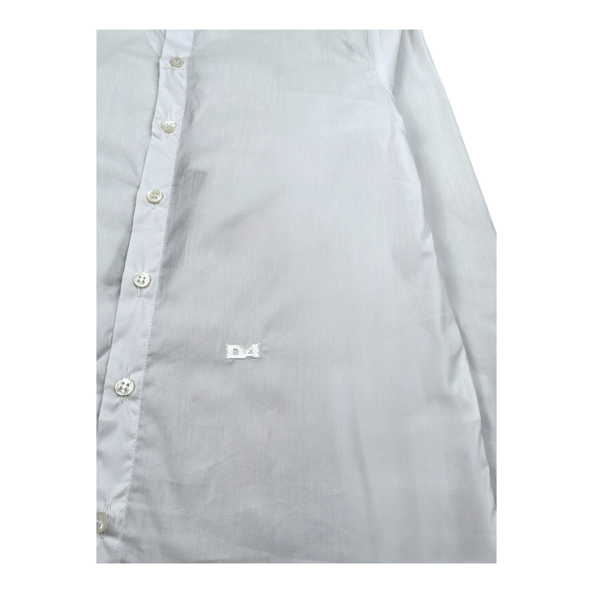 Daniele Alessandrini Camicia Manica Lunga Tinta Unita con Stampa per Bambino 1235C1218 BIANCO DANIELE ALESSANDRINI 