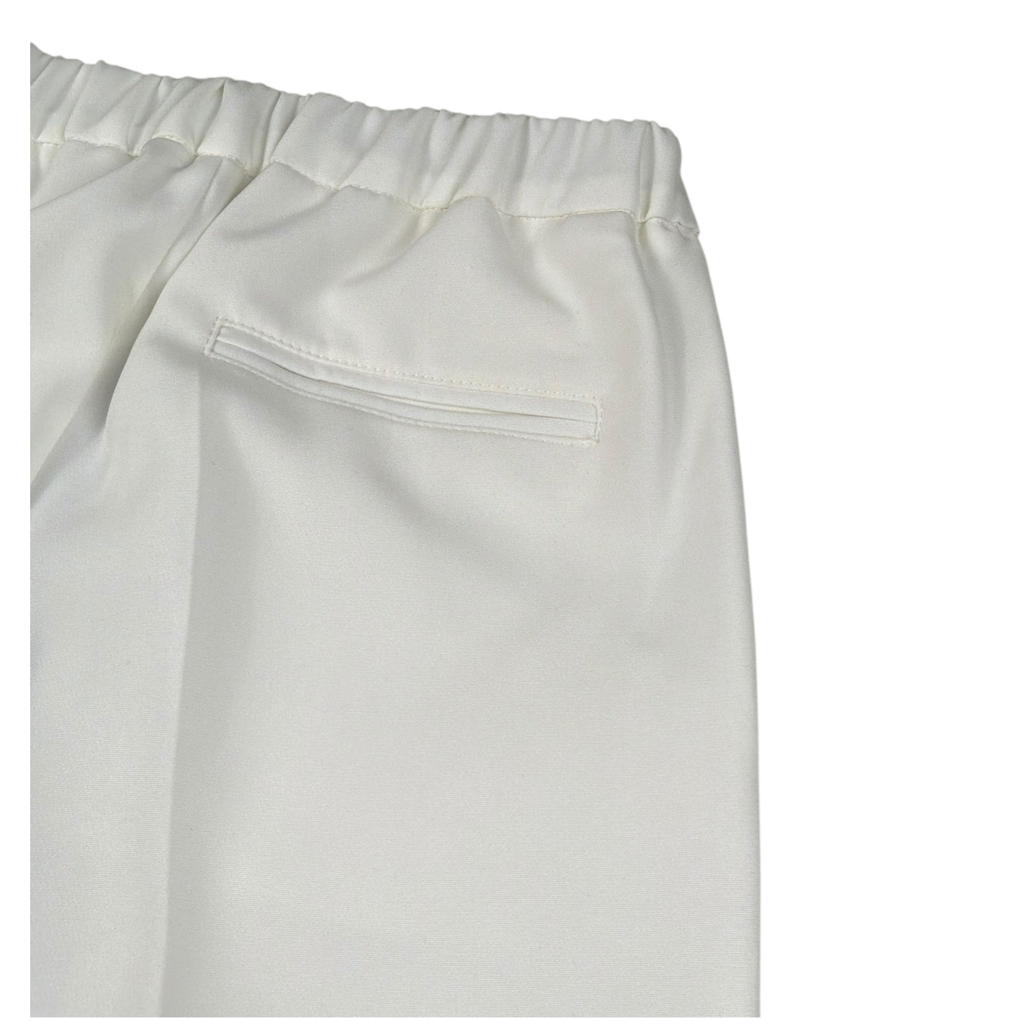 Daniele Alessandrini Pantalone Tinta Unita con Elastico In Vita per Bambino 1235P00065 BIANCO DANIELE ALESSANDRINI 