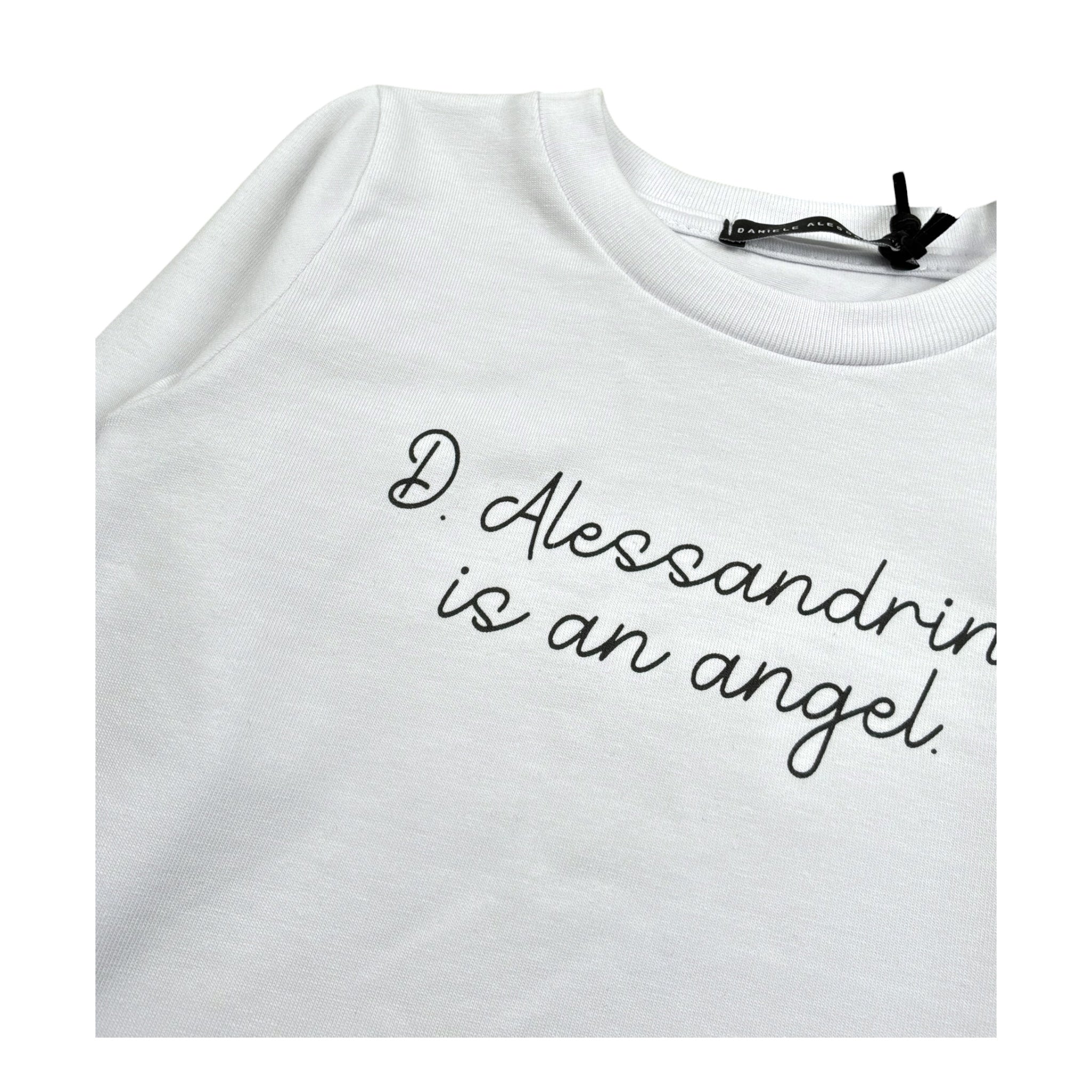 Daniele Alessandrini Shirt Girocollo Tinta Unita con Logo per Neonato 1291M00072N BIANCO DANIELE ALESSANDRINI 