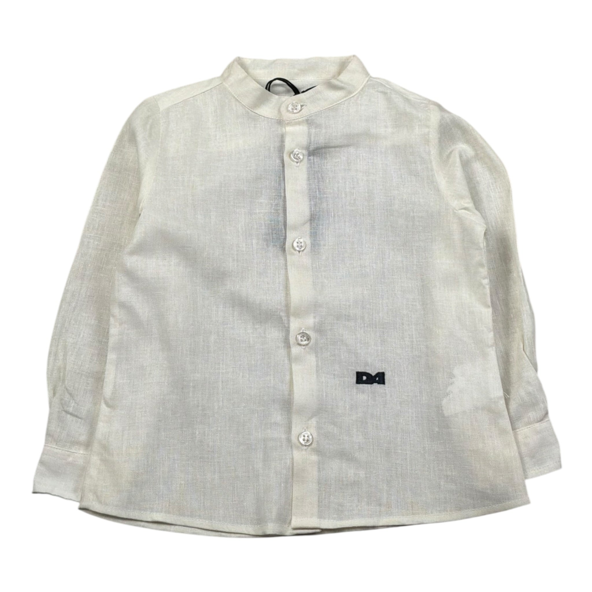 Daniele Alessandrini Camicia Manica Lunga Tinta Unita con Stampa per Neonato 1295C00043 AVORIO DANIELE ALESSANDRINI 