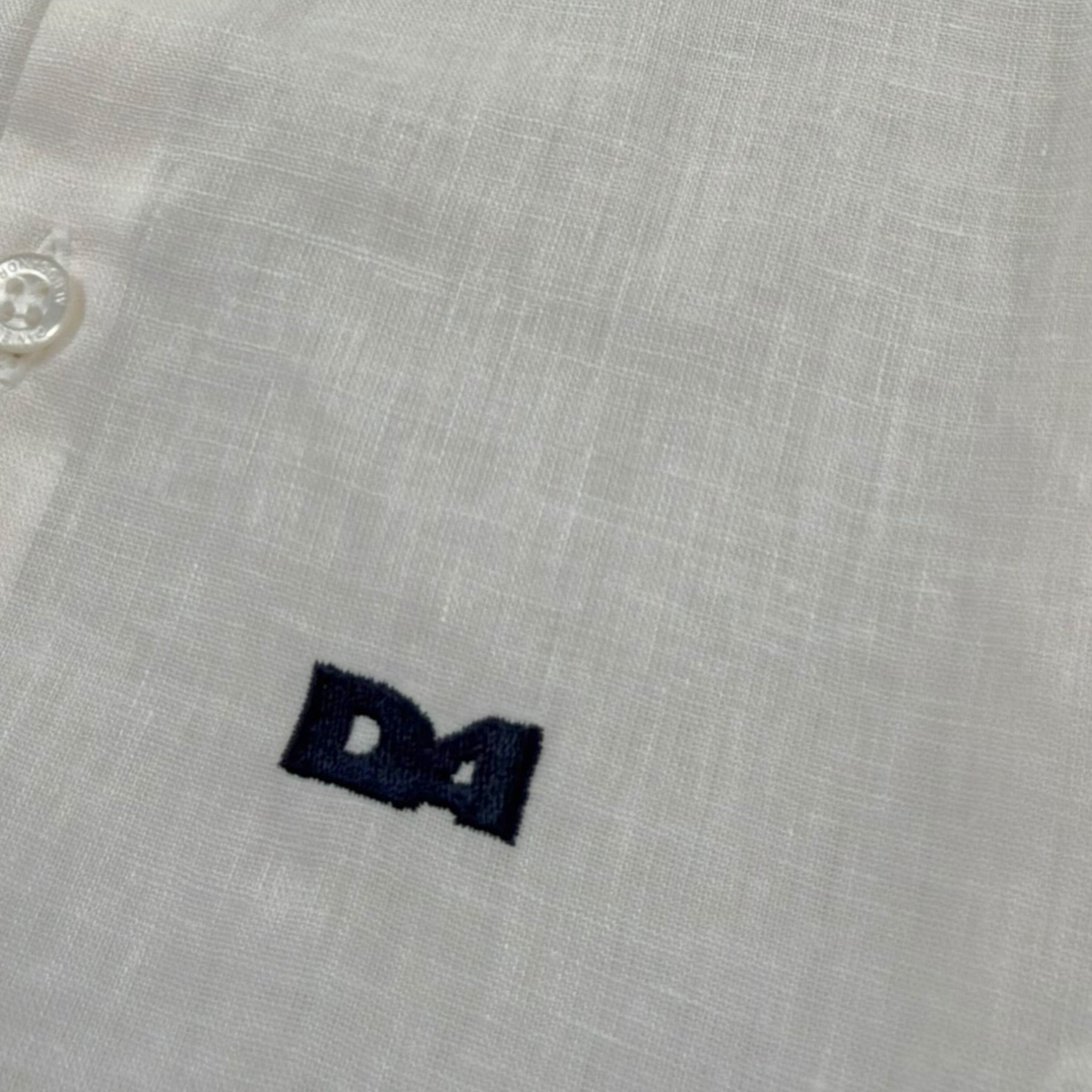 Daniele Alessandrini Camicia Manica Lunga Tinta Unita con Stampa per Neonato 1295C00043 AVORIO DANIELE ALESSANDRINI 