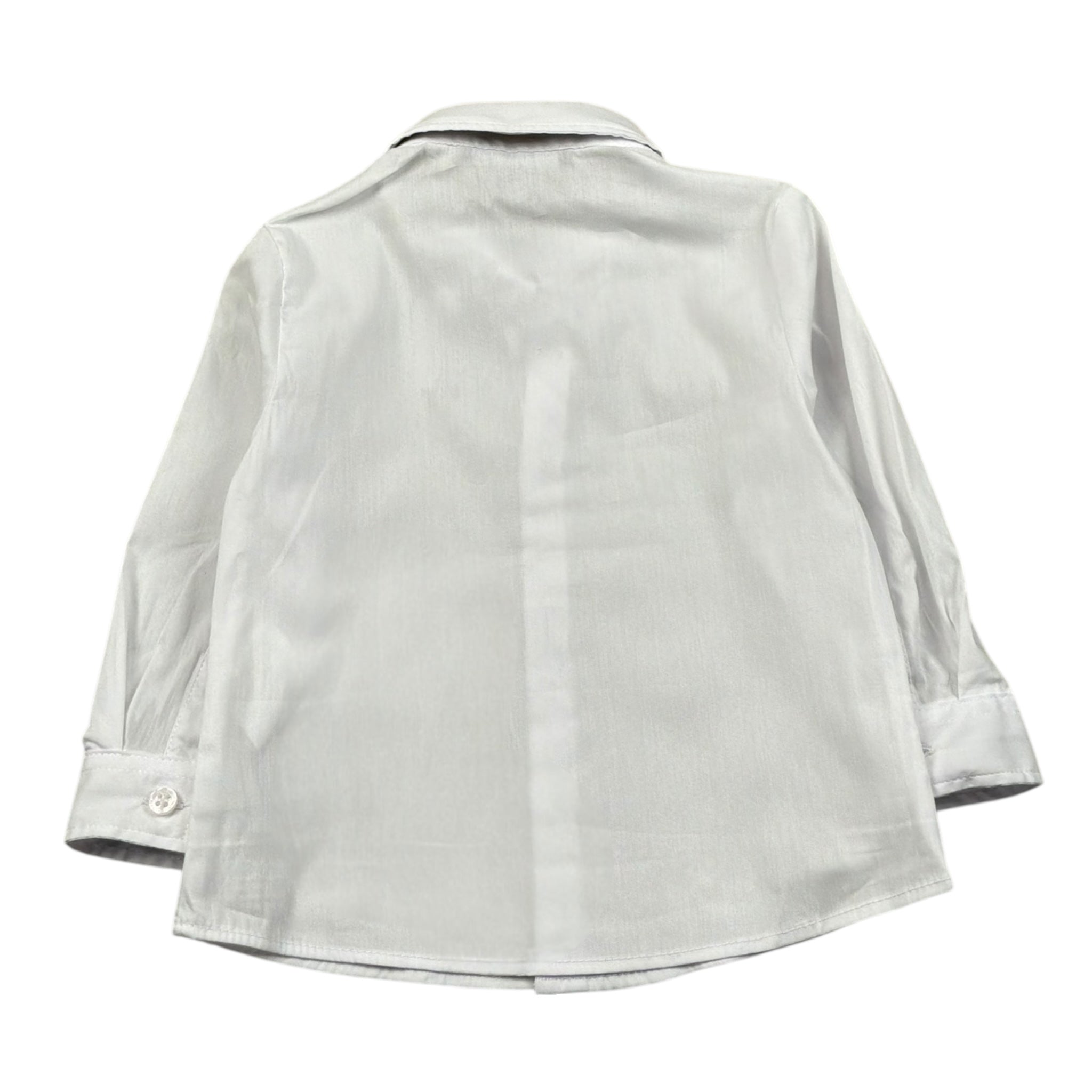 Daniele Alessandrini Camicia Manica Lunga Tinta Unita con Logo per Bambino 1295C00267J BIANCO DANIELE ALESSANDRINI 