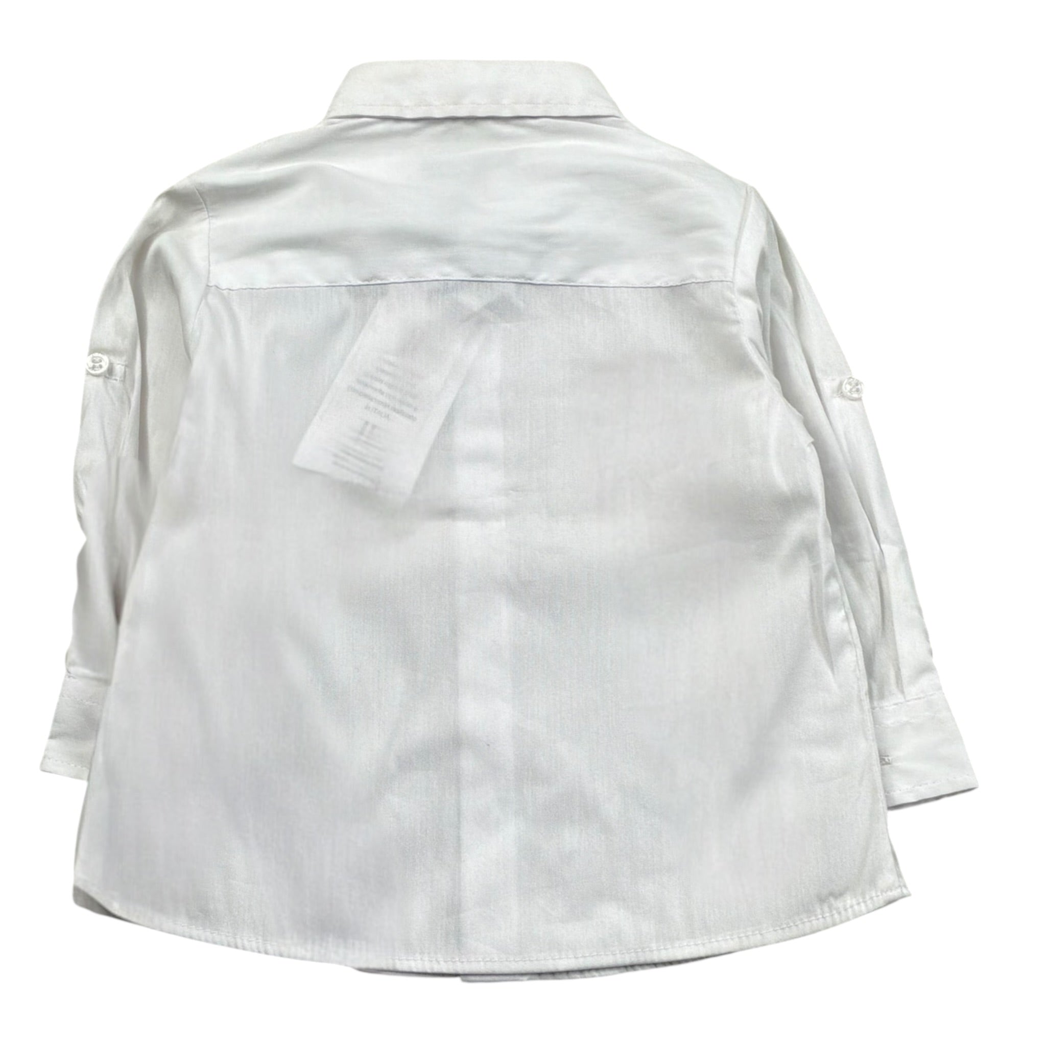 Daniele Alessandrini Camicia Tinta Unita con Logo per Neonato 1295C0778N BIANCO DANIELE ALESSANDRINI 