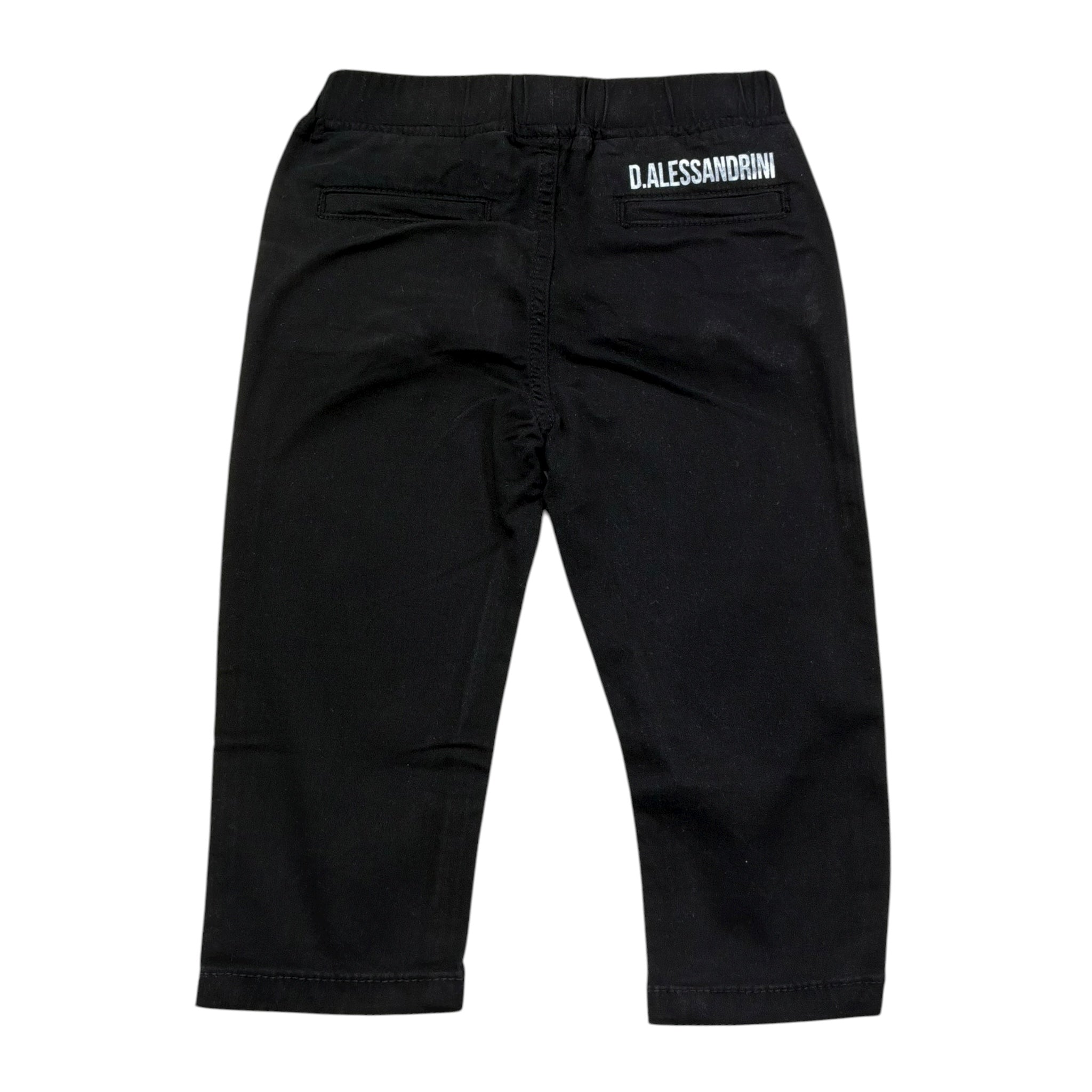 Daniele Alessandrini Pantalone Tinta Unita con Elastico In Vita per Neonato 1295P00206 NERO DANIELE ALESSANDRINI 