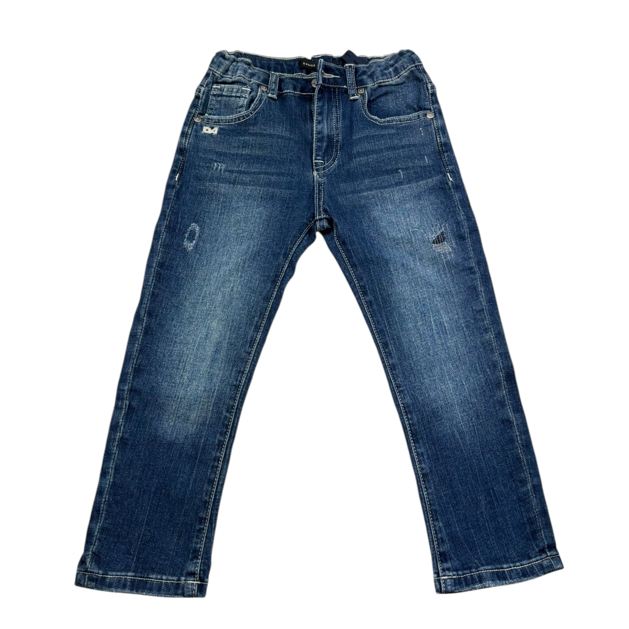 Daniele Alessandrini Jeans Tinta Unita con Girovita Regolabile per Bambino 1295PD00207J BLU DANIELE ALESSANDRINI 