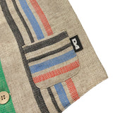 Daniele Alessandrini Gilet Tinta Unita con Fantasia A Righe per Neonato 1296B00300N BEIGE DANIELE ALESSANDRINI 