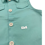 Daniele Alessandrini Camicia Smanicata Tinta Unita per Neonato 1296C00236 VERDE ACQUA DANIELE ALESSANDRINI 
