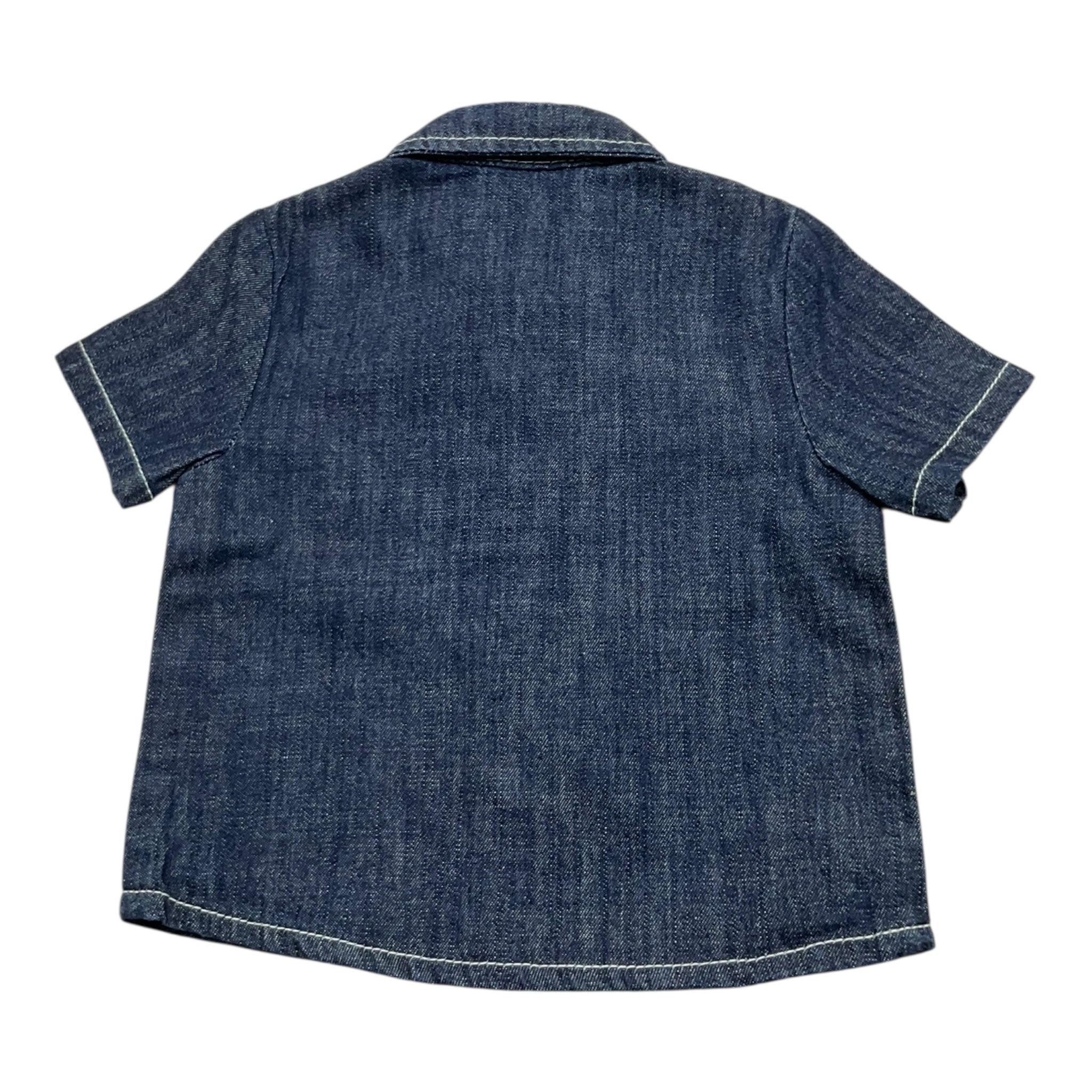 Daniele Alessandrini Camicia Mezza Manica In Denim per Neonato 1296CD00200 BLU DANIELE ALESSANDRINI 