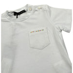 Daniele Alessandrini T-Shirt Girocollo tinta unita con Stampa Bianco per Neonato 1296M00014 BIANCO DANIELE ALESSANDRINI 