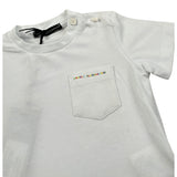 Daniele Alessandrini T-Shirt Girocollo tinta unita con Stampa Bianco per Neonato 1296M00014 BIANCO DANIELE ALESSANDRINI 