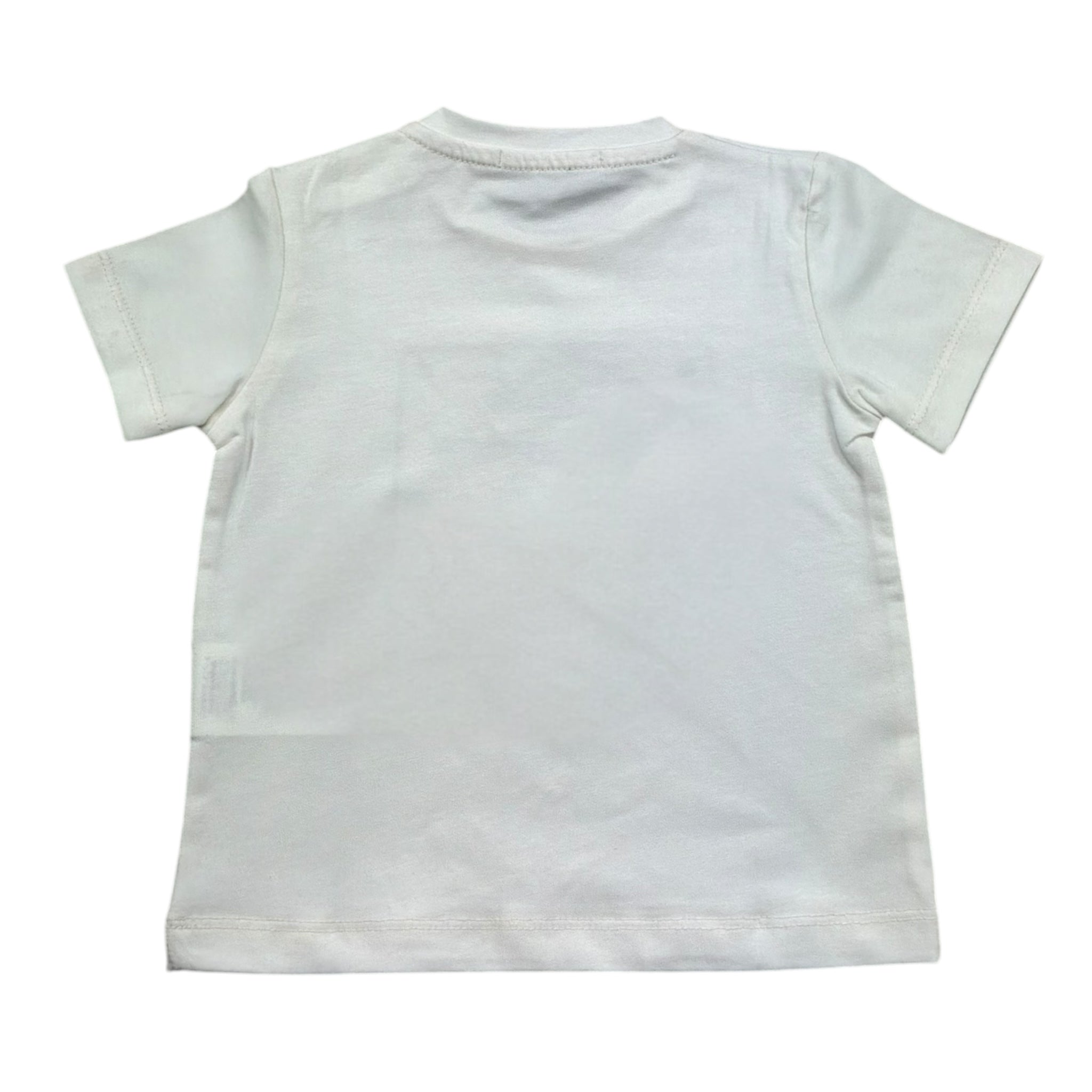 Daniele Alessandrini T-Shirt Girocollo Tinta Unita con Stampa per Neonato 1296M00179 PANNA DANIELE ALESSANDRINI 